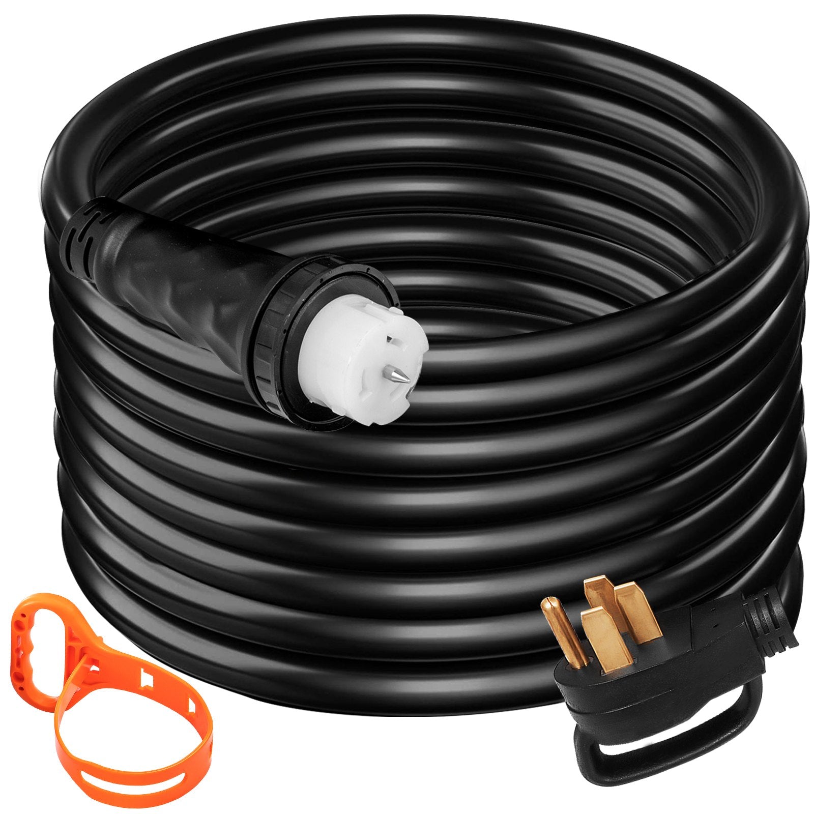 25Ft 50 Amp Generator Extension Cord STW 6/3 + 8/1 Generator Cord 125V 250V Generator Power Cord N14-50P & SS2-50R & CS6364 Twist Lock Connectors